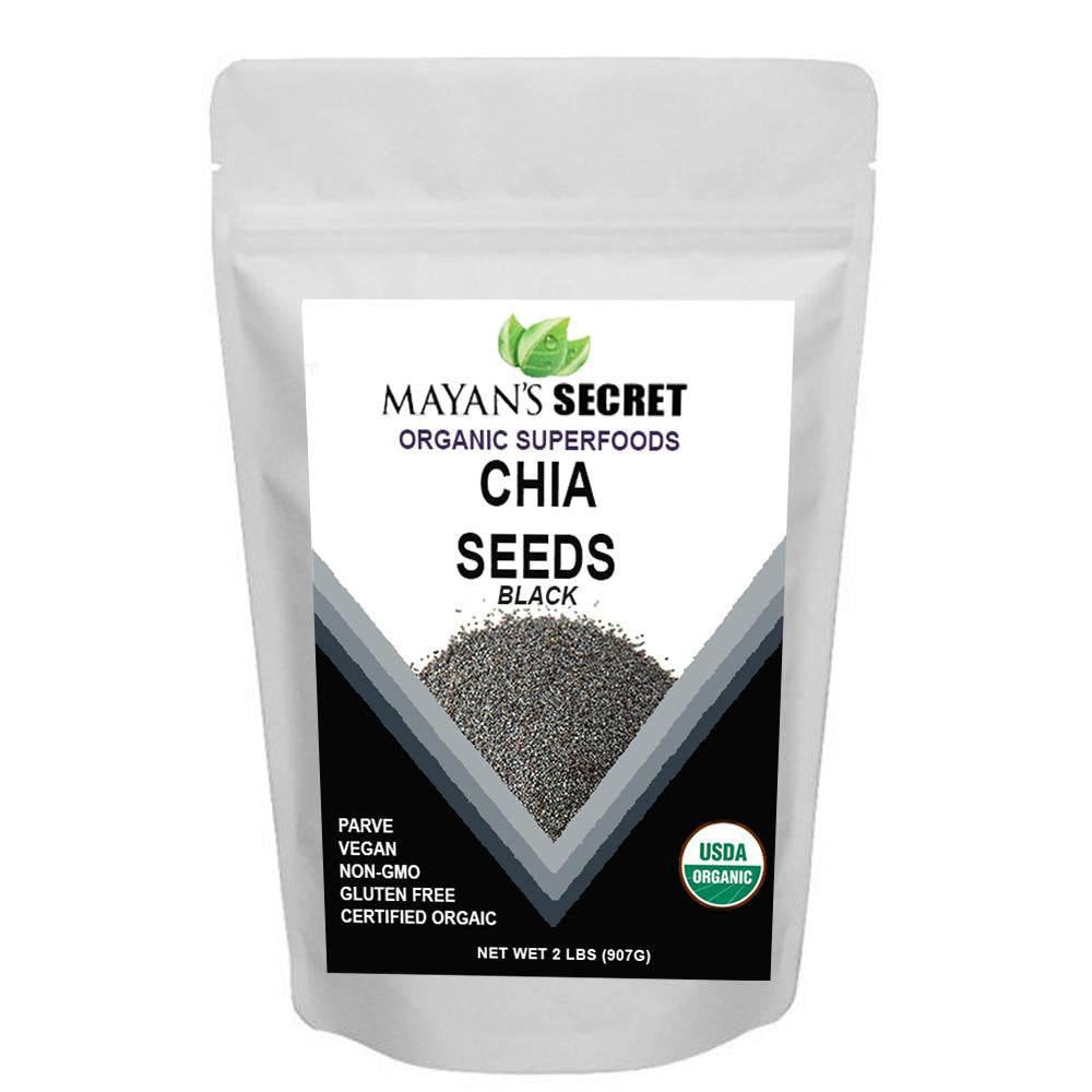 미국직구 Mayan's Secret / Mayan's Secret Organic Black Chia Seeds, Premium Grade, Raw Bulk, USDA 1