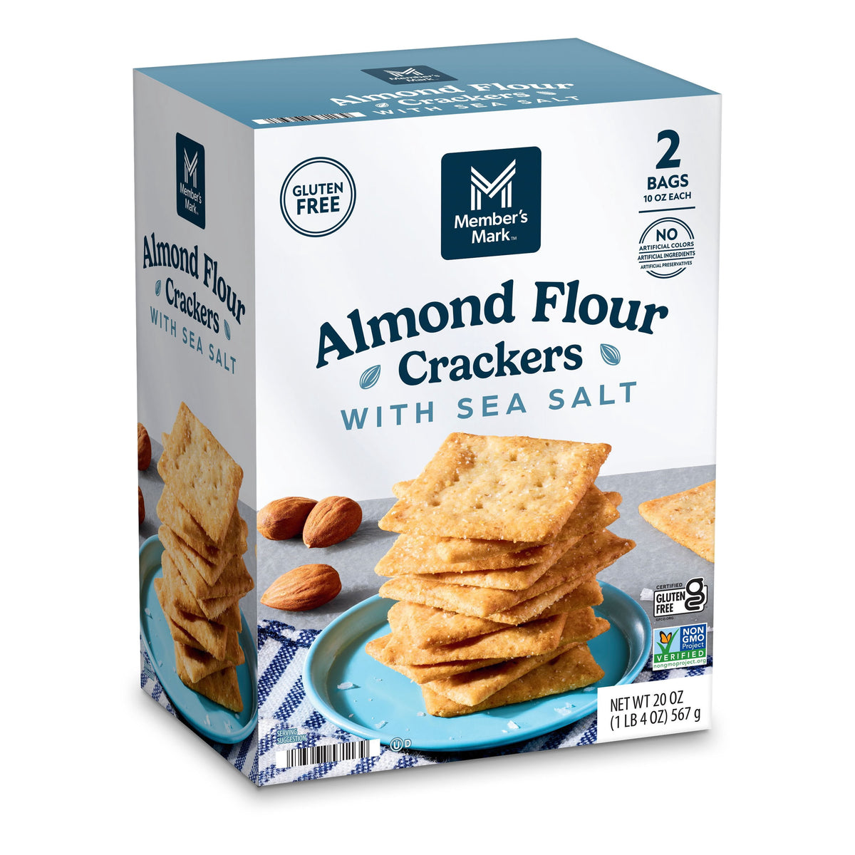 미국직구 멤버스마크 견과 567g / Member's Mark Almond Flour Crackers with Sea Salt, 567g 1