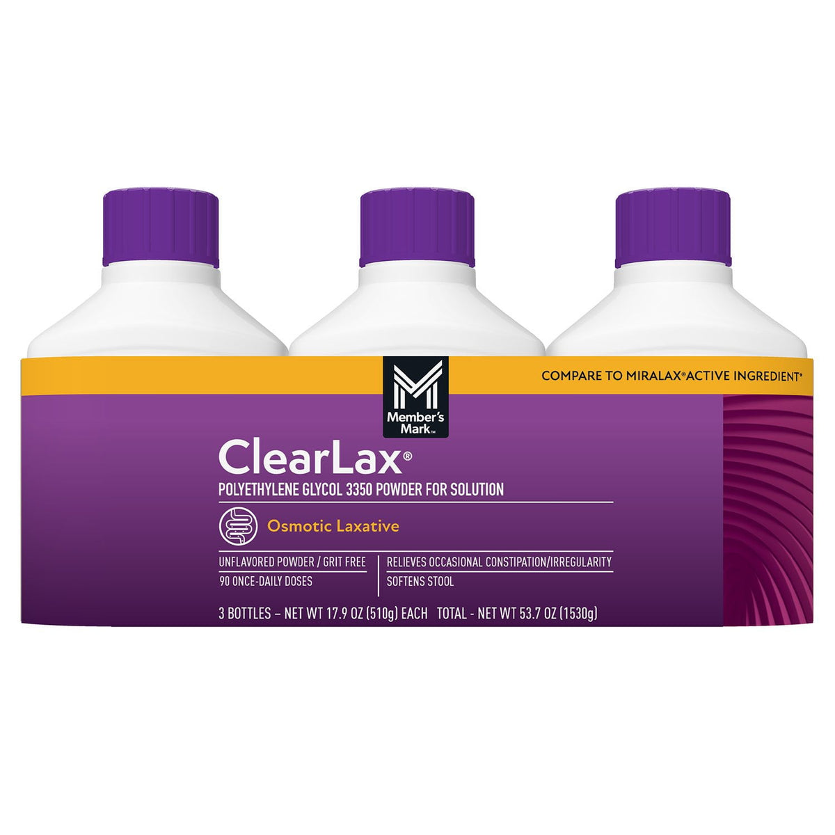 미국직구 멤버스마크 507g / Member's Mark ClearLAX Polyethylene Glycol 3350 Powder, 507g, 3 pk. 1