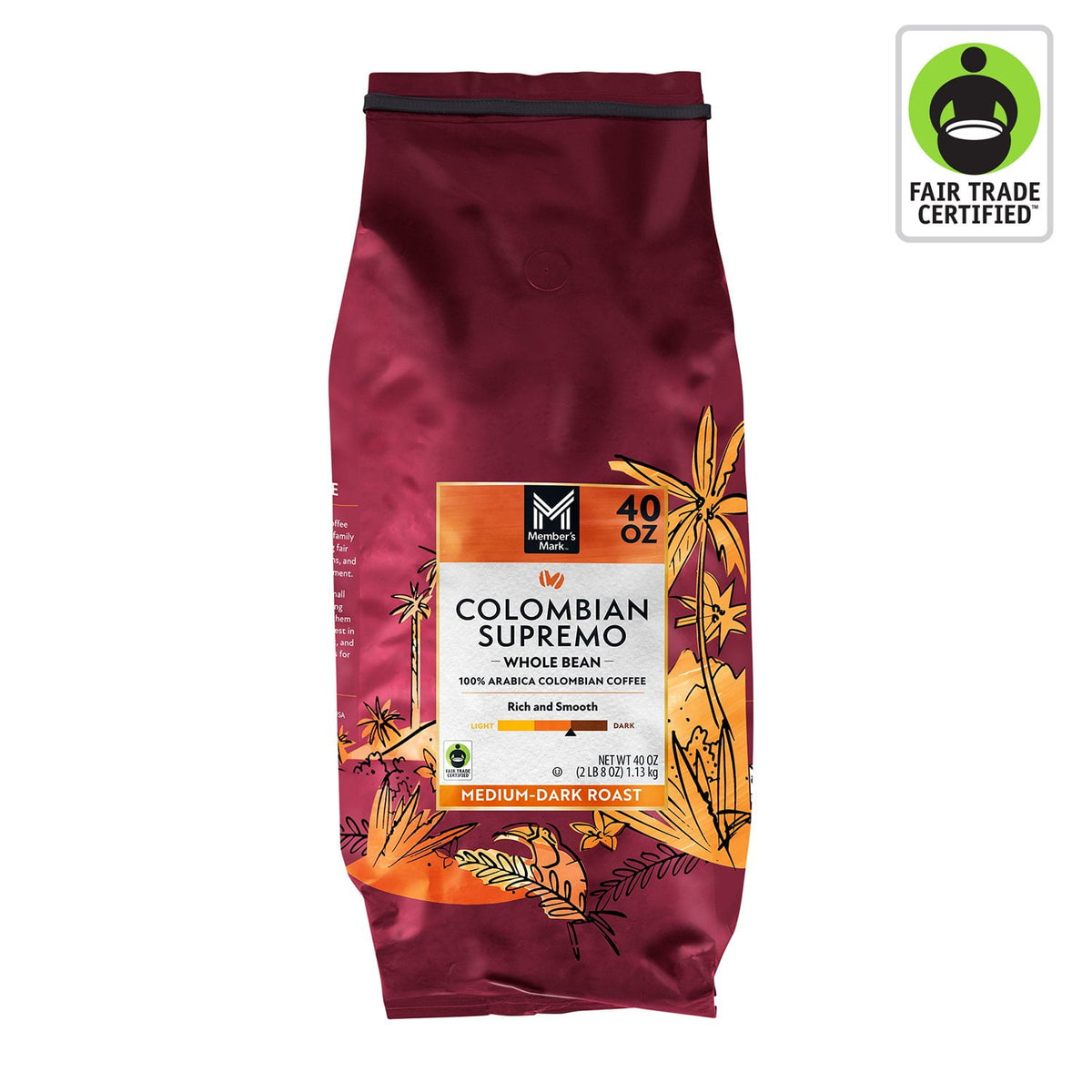 미국직구 멤버스마크 커피 1.1kg / Member's Mark Medium-Dark Roast Whole Bean Coffee, Colombian Supremo 1