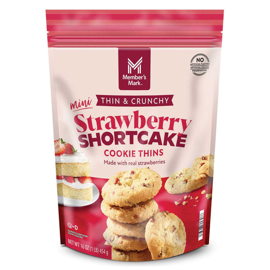 미국직구 멤버스마크 과자 454g / Member's Mark Mini Strawberry Shortcake Cookie Thins, 454g 1