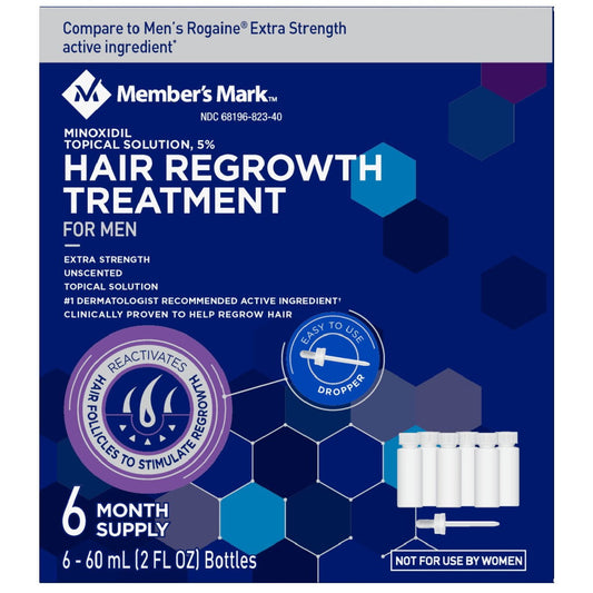 미국직구 멤버스마크 59ml 6팩 / Member's Mark Minoxidil 5%, Hair Regrowth Treatment for Men, 59ml, 6 c 1