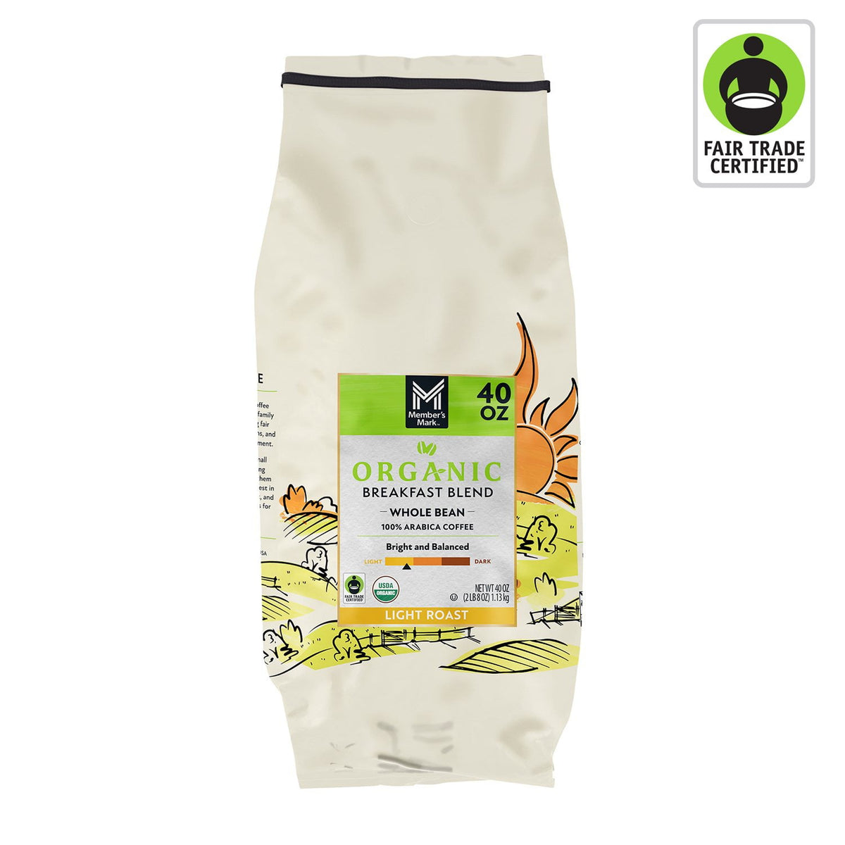 미국직구 멤버스마크 커피 1.1kg / Member's Mark Organic Breakfast Blend Whole Bean Coffee, 1.1kg 1