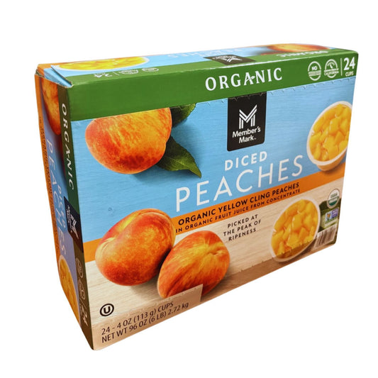 미국직구 멤버스마크 113g / Member's Mark Organic Diced Peach Bowls, 113g, 24 pk. 1