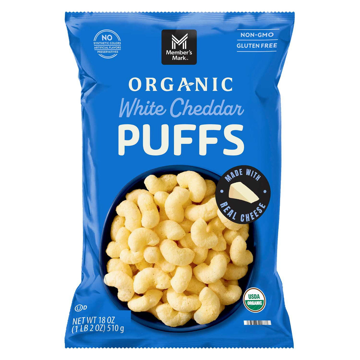 미국직구 멤버스마크 510g / Member's Mark Organic White Cheddar Puffs, 510g 1