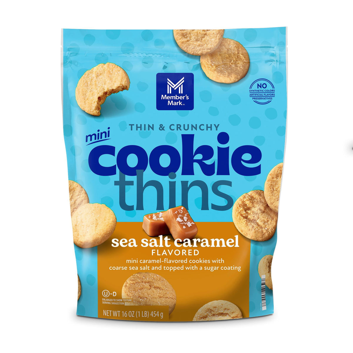 미국직구 멤버스마크 과자 454g / Member's Mark Salted Caramel Cookie Thins, 454g 1