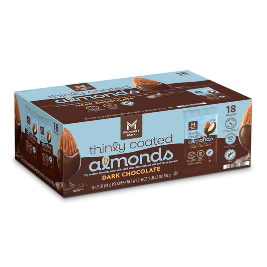 미국직구 멤버스마크 초콜릿 34g / Member's Mark Thinly Coated Dark Chocolate Almonds, 34g 18 pk. 1