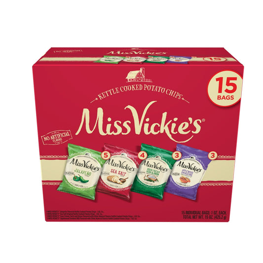 미국직구 Miss Vickie's Kettle 28g / Miss Vickie's Kettle Cooked Potato Chips, 4 Flavor Variety Pack, 28g 1