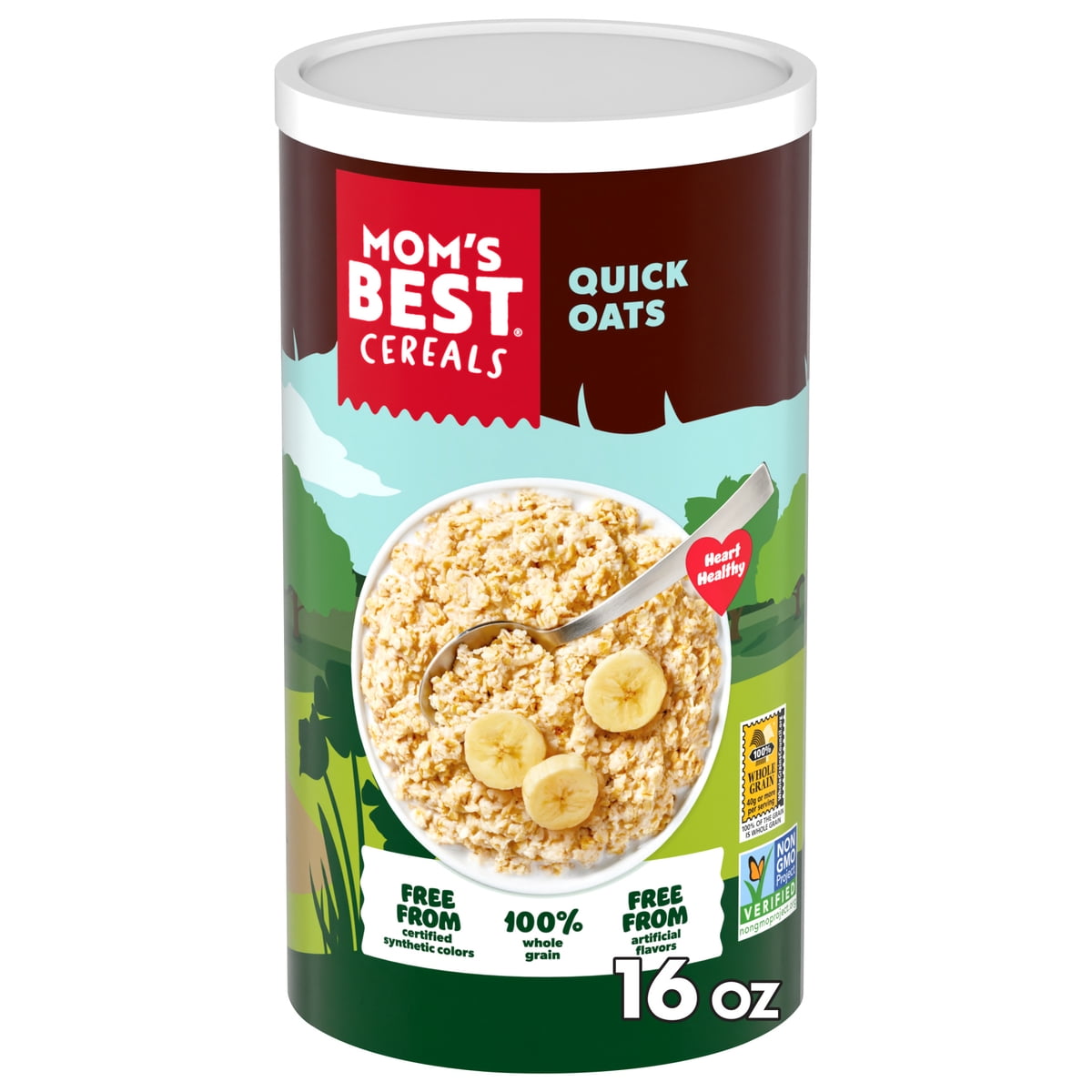 미국직구 Mom's Best Quick 454g 2팩 / Mom's Best Quick Whole Grain Oats, Quick Rolled Oats, Hearty 454g Tu 1