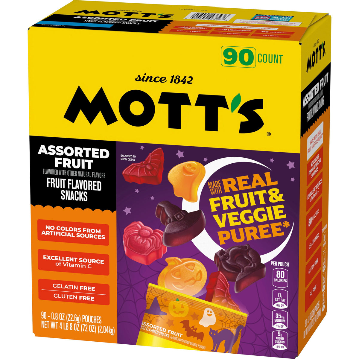 미국직구 Mott's 23g / Mott's Assorted Fruit Flavored Snacks, 23g, 90 pk. 1