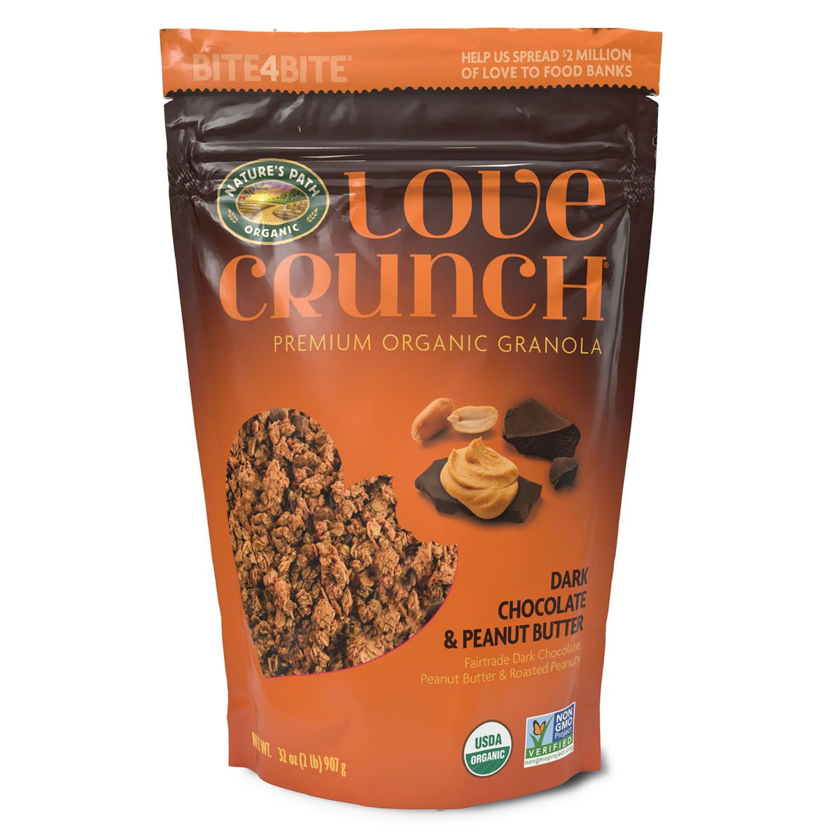 미국직구 Nature's Path Love 초콜릿 907g / Nature's Path Love Crunch Organic Dark Chocolate & Peanut Butter  1