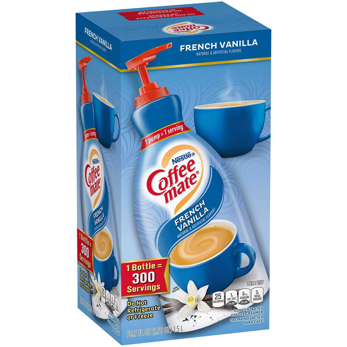 미국직구 Nestle 커피 1.5L / Nestle Coffee mate Liquid Creamer Pump, French Vanilla, 1.5L 1