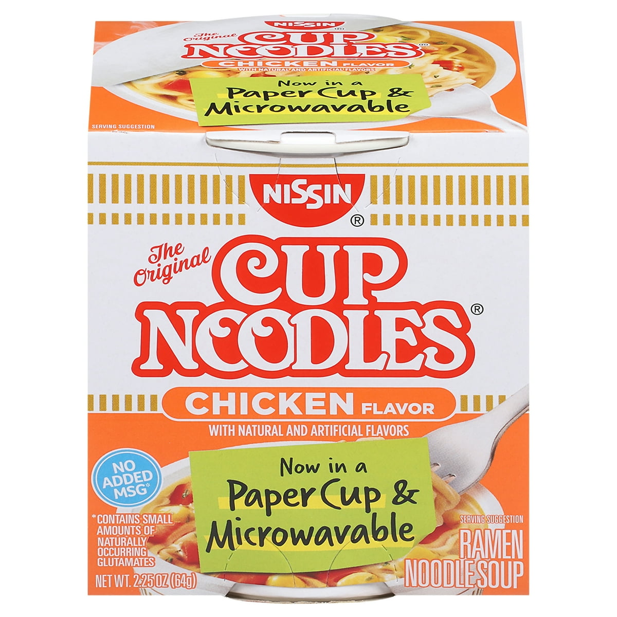 미국직구 Nissin Foods Cup 64g 2팩 / Nissin Foods Cup Noodles Ramen Noodle Soup, Chicken Flavor, 64g Cup,  1