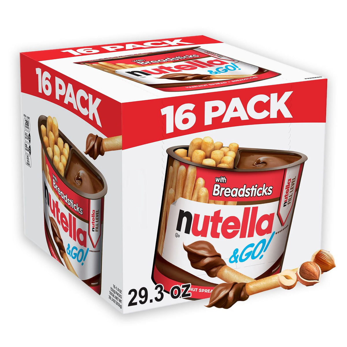 미국직구 Nutella & GO 견과 51g / Nutella & GO! Hazelnut and Cocoa Spread + Breadsticks, 51g, 16 pk. 1