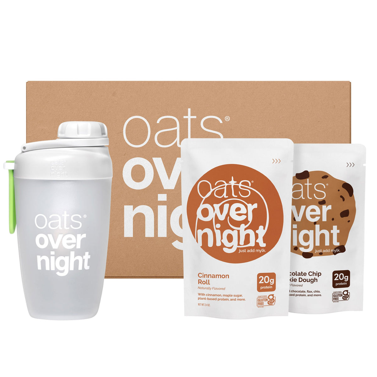 미국직구 Oats Overnight 과자 20g 14팩 / Oats Overnight, 20g Protein Shake, Cookie Dough & Cinnamon Roll 14- 1