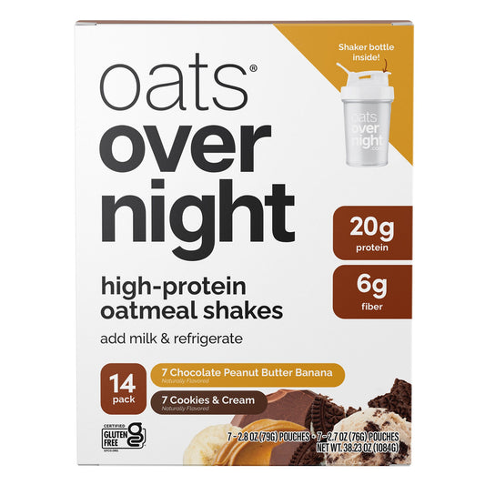 미국직구 Oats Overnight 초콜릿 20g 14팩 / Oats Overnight Variety Pack, 20g Protein Shake, Cookies & Cream &  1