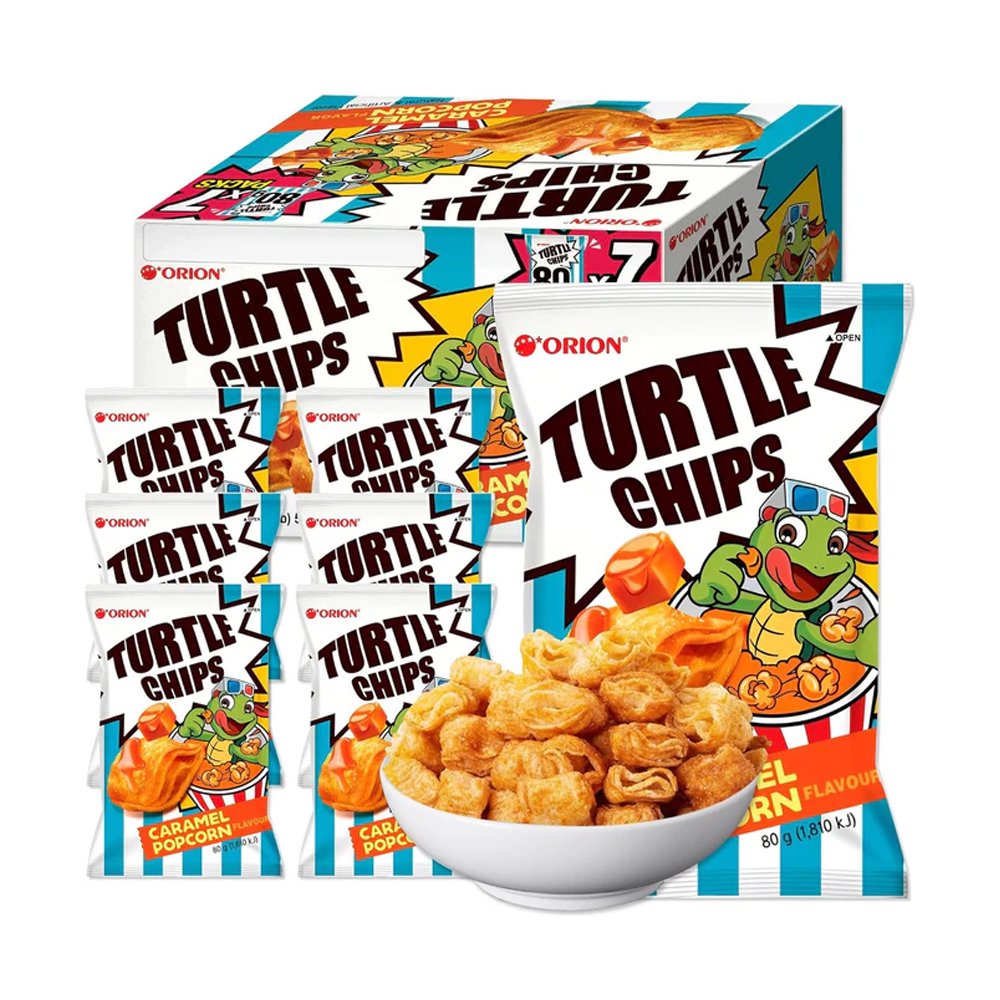 미국직구 Orion Turtle Chips 80g 7팩 / Orion Turtle Chips Caramel Popcorn 7 pack x 80g bags 1