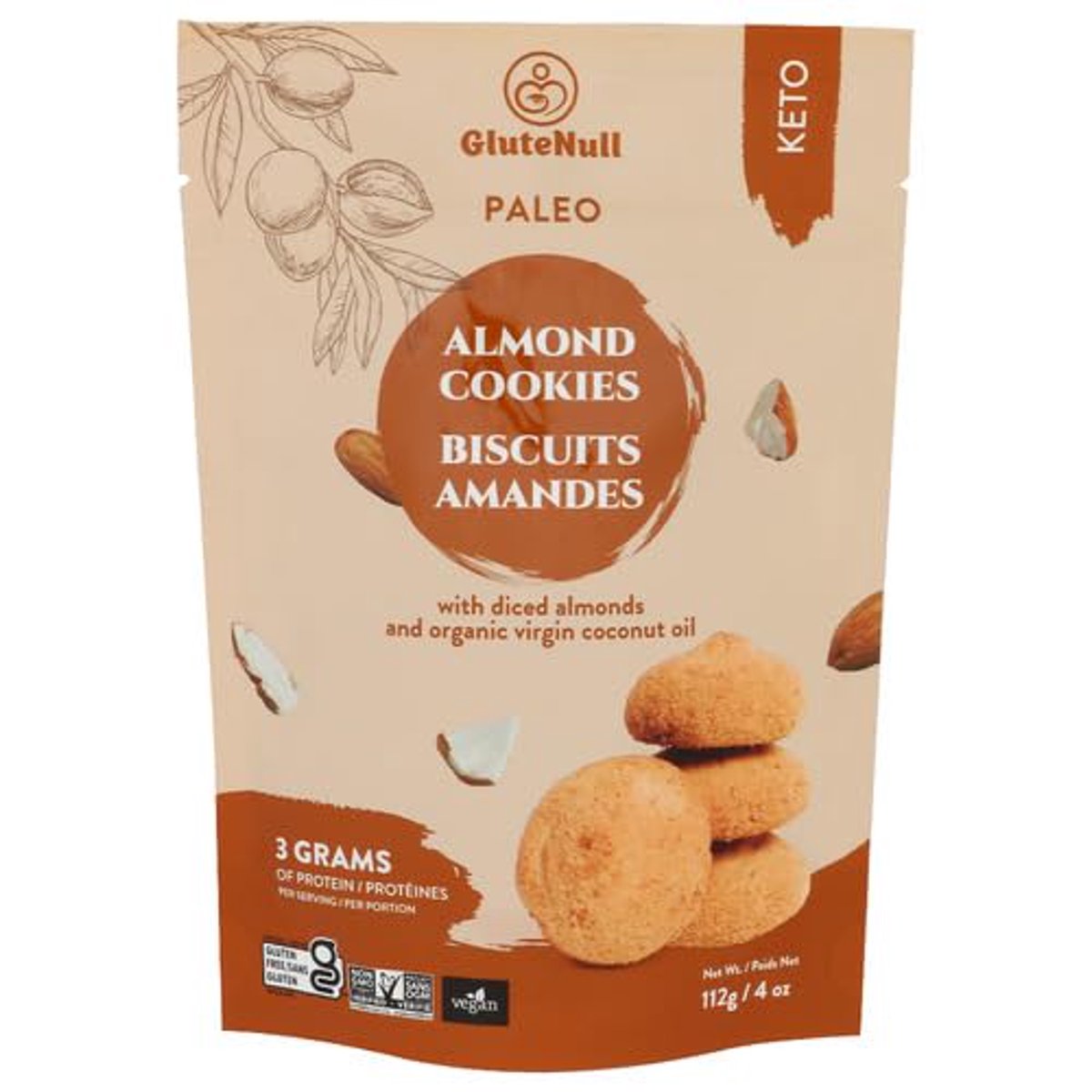미국직구 견과 113g 12팩 / (Pack Of 12) Glutenull Cookie Almond 113g 1