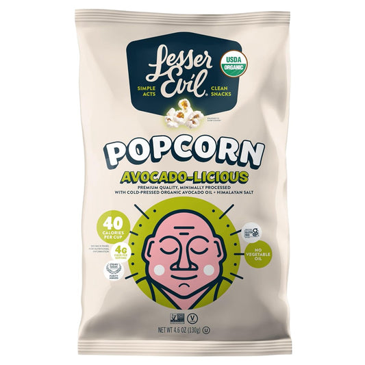 미국직구 130g 12팩 / (Pack Of 12) Lesser Evil Popcorn Avocado-Licious Organic 130g 1