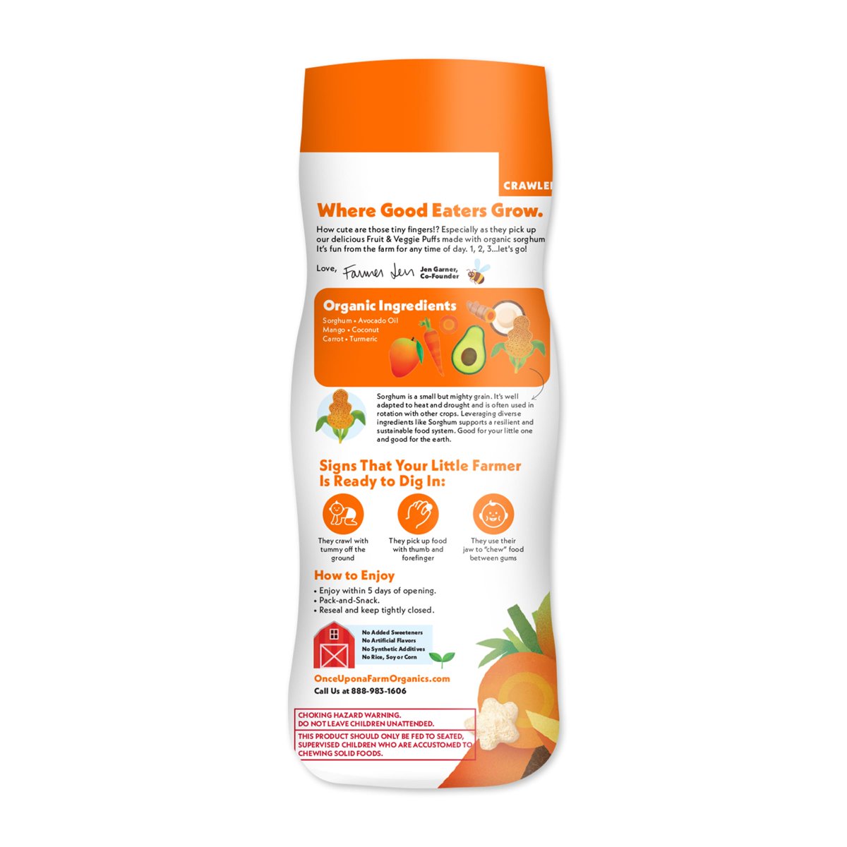 미국직구 견과 43g 12팩 / (Pack Of 12) Once Upon A Farm Puffs Mango Carrot Coconut 43g 1