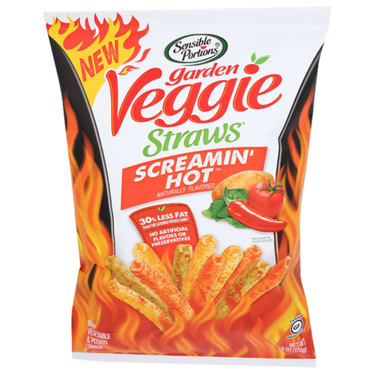 미국직구 177ml 12팩 / (Pack Of 12) Sensible Portions Straws Veggie Screamin Hot 177ml 1