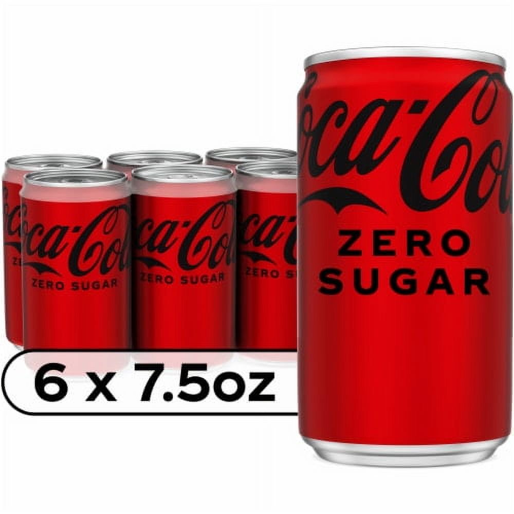 미국직구 Pack of 222ml 2팩 / Pack of 2 - Coca-Cola Zero Sugar Soda Mini Cans 6 pk / 222ml 1