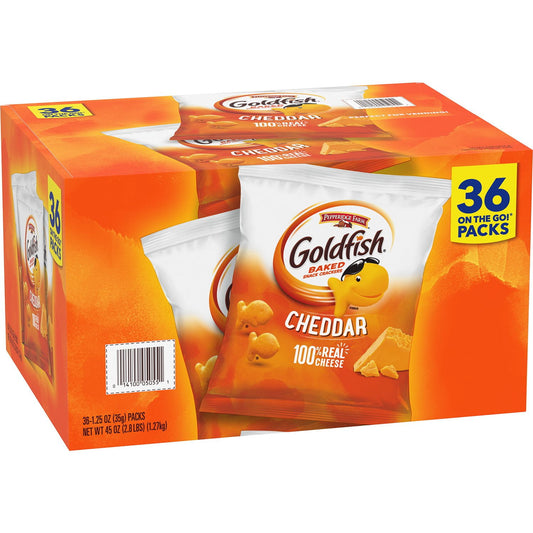 미국직구 Pepperidge Farm Goldfish 과자 35g / Pepperidge Farm Goldfish Cheddar Crackers, 35g, 36 pk. 1