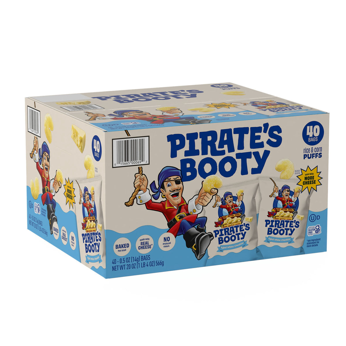 미국직구 Pirate's Booty Aged 14g / Pirate's Booty Aged White Cheddar 14g, 40 pk. 1