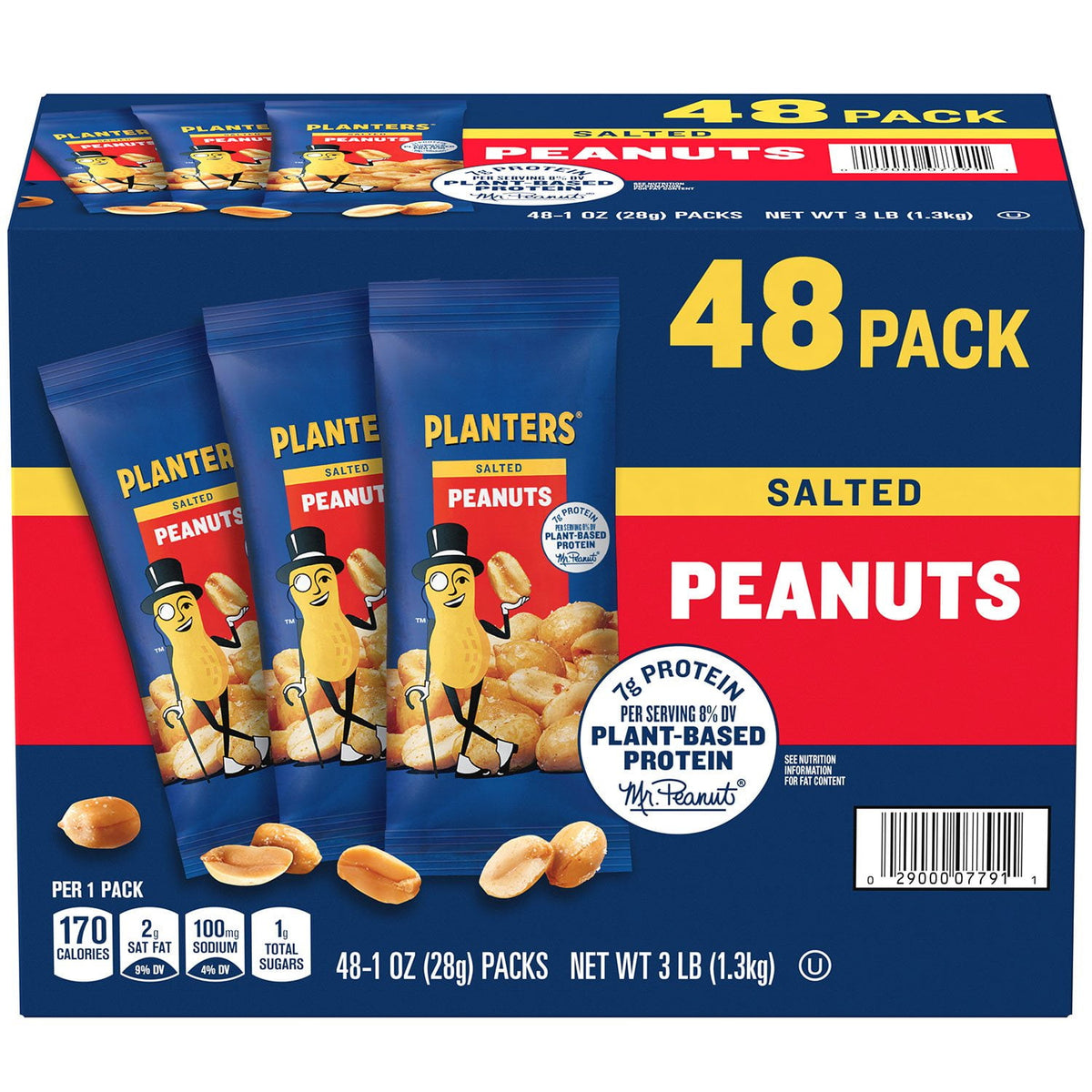 미국직구 Planters Salted Peanuts 견과 28g / Planters Salted Peanuts, Single-Serve Packs, 28g, 48 pk. 1
