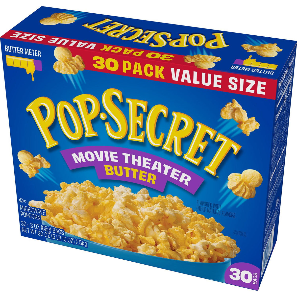 미국직구 Pop Secret Movie 85g / Pop Secret Movie Theater Butter Microwave Popcorn, 85g, 30 pk. 1