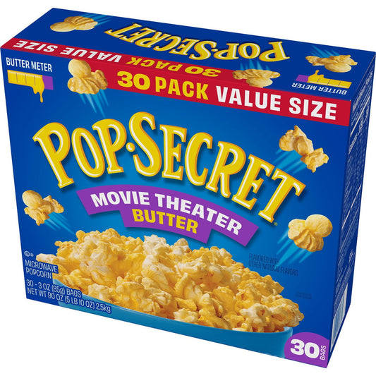 미국직구 Pop Secret Movie 85g / Pop Secret Movie Theater Butter Microwave Popcorn, 85g, 30 pk. 1