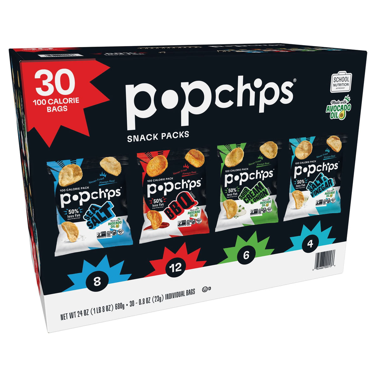 미국직구 Popchips 23g / Popchips Variety Pack Chips, 23g, 30 pk. 1
