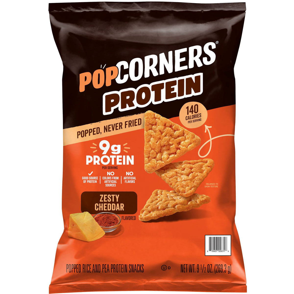 미국직구 PopCorners 269g / PopCorners 9g Protein, Popped Corn Protein Chips, Zesty Cheddar, 269g 1