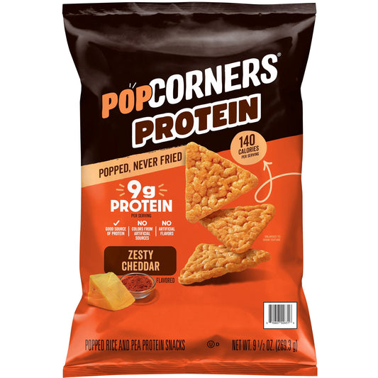 미국직구 PopCorners 269g / PopCorners 9g Protein, Popped Corn Protein Chips, Zesty Cheddar, 269g 1