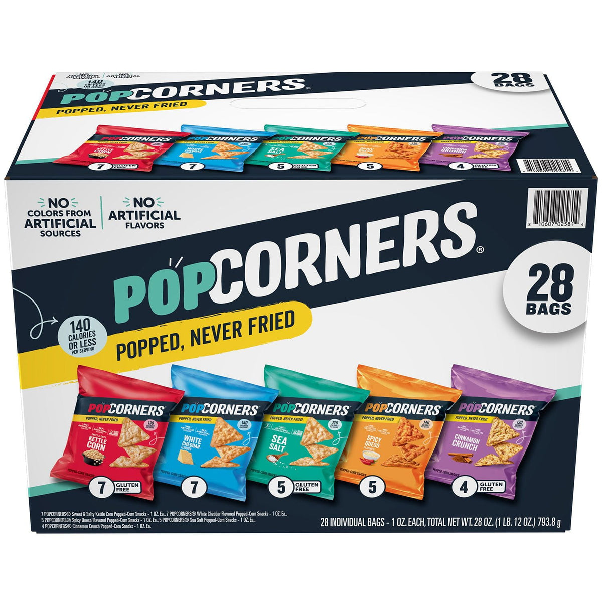미국직구 PopCorners 28g 28팩 / PopCorners Variety Pack Chips, 28g, 28 ct. 1