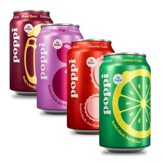 미국직구 Poppi Prebiotic Soda 340g 12팩 / Poppi Prebiotic Soda, Classics Variety Pack, 340g, 12 Pack Cans 1