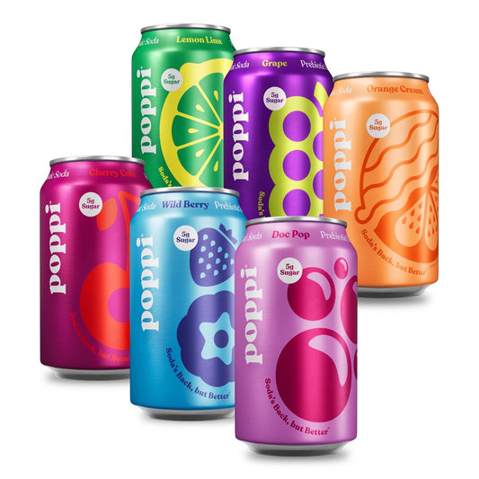 미국직구 Poppi Prebiotic Soda 340g 12팩 / Poppi Prebiotic Soda, Crowd Pleasers Variety, 340g, 12 Pack Can 1