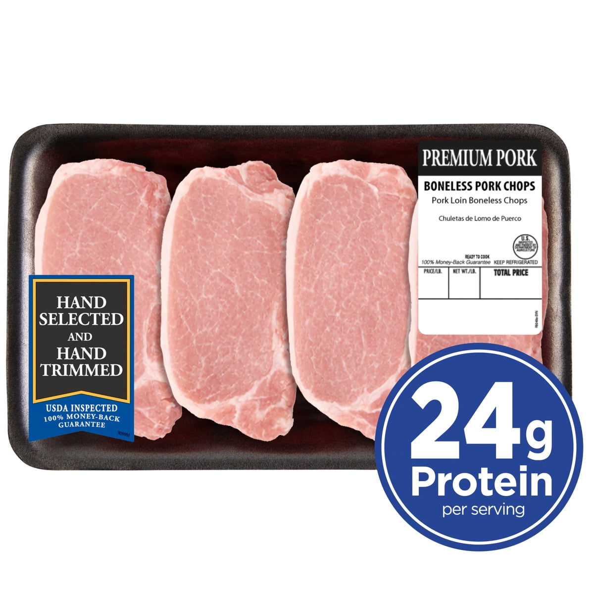 미국직구 Pork Center Cut / Pork Center Cut Loin Chops Boneless, 4 count, 1.07 - 1.449 lb Tray 1