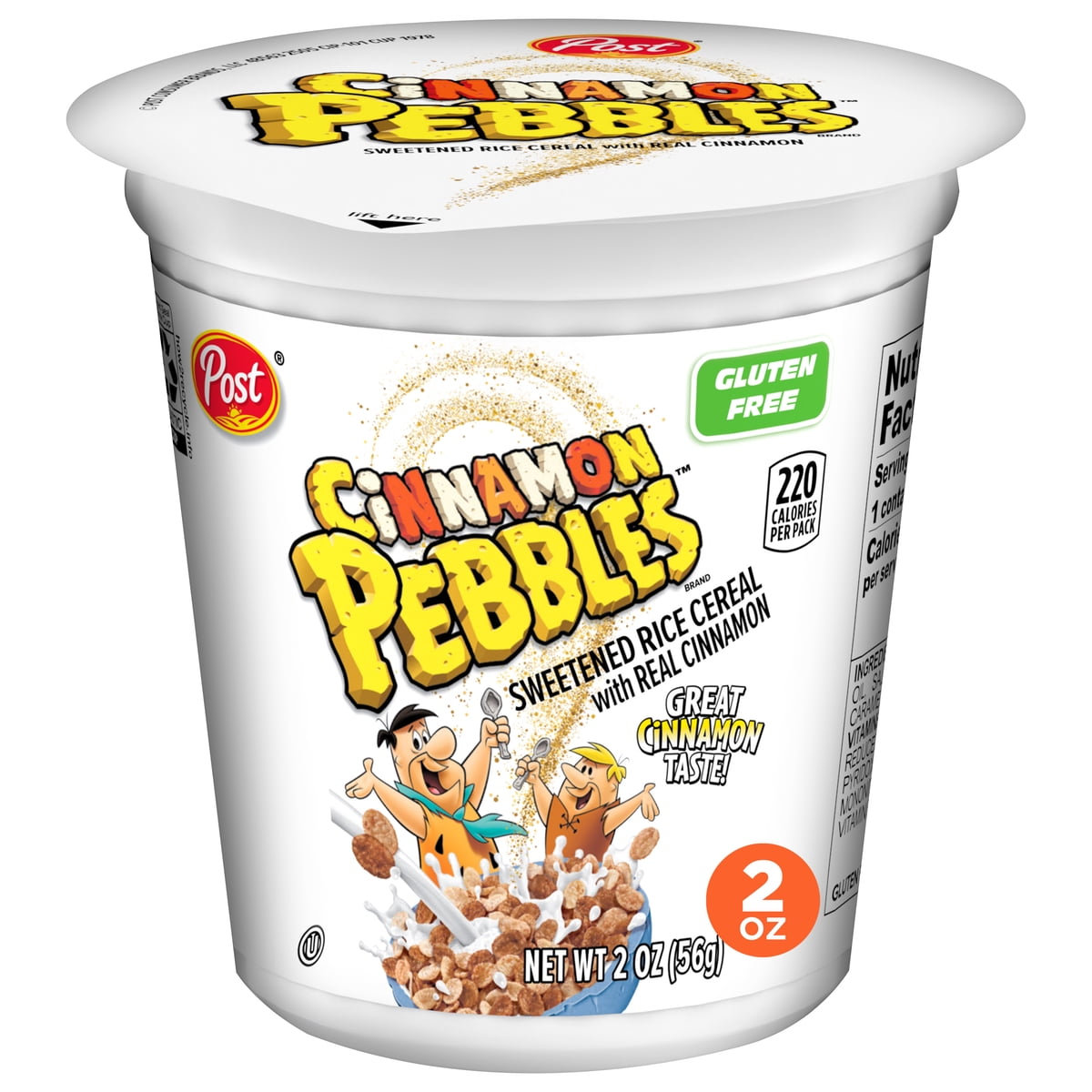 미국직구 Post Cinnamon PEBBLES 57g 2팩 / Post Cinnamon PEBBLES Breakfast Cereal, Gluten Free, On-the-Go S 1