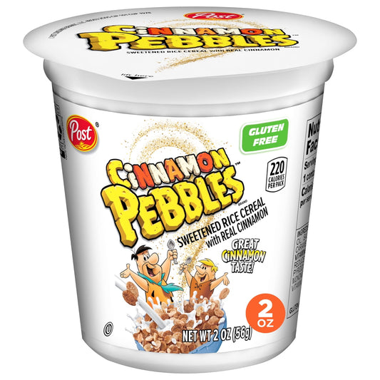 미국직구 Post Cinnamon PEBBLES 57g 2팩 / Post Cinnamon PEBBLES Breakfast Cereal, Gluten Free, On-the-Go S 1