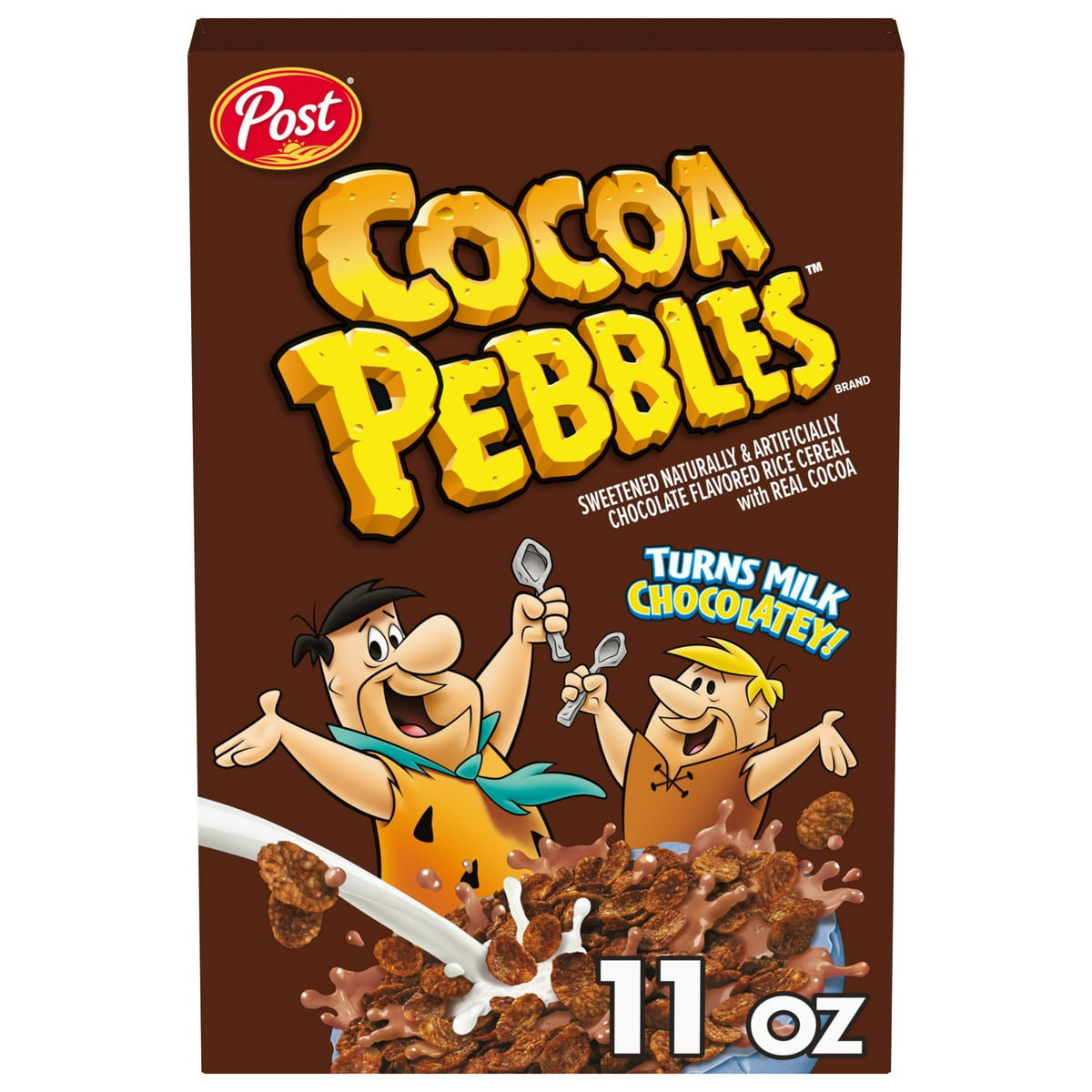미국직구 Post Cocoa Pebbles 초콜릿 312g 2팩 / Post Cocoa Pebbles Chocolate Breakfast Cereal, Gluten-Free, Sw 1