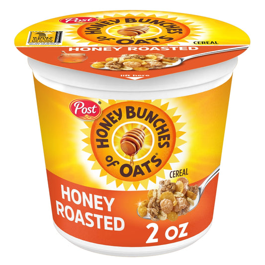 미국직구 Post Honey Bunches 57g 2팩 / Post Honey Bunches of Oats Honey Roasted Breakfast Cereal, Ready-to 1