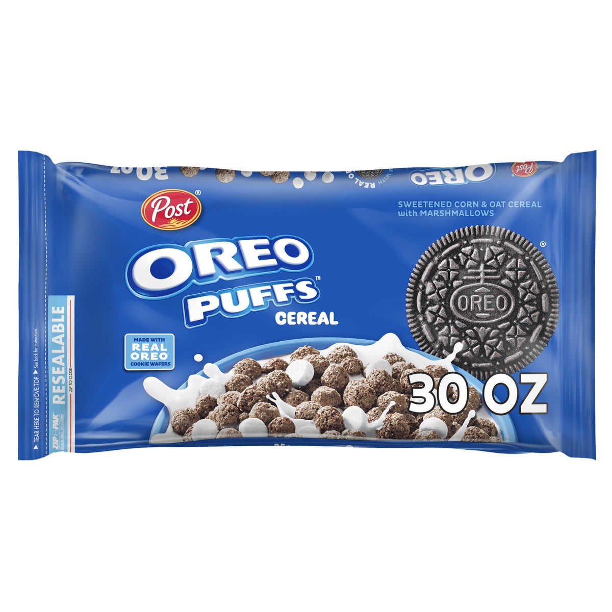 미국직구 Post OREO PUFFS 초콜릿 850g / Post OREO PUFFS® Chocolate & Marshmallow Breakfast Cereal, 850g Bag 1