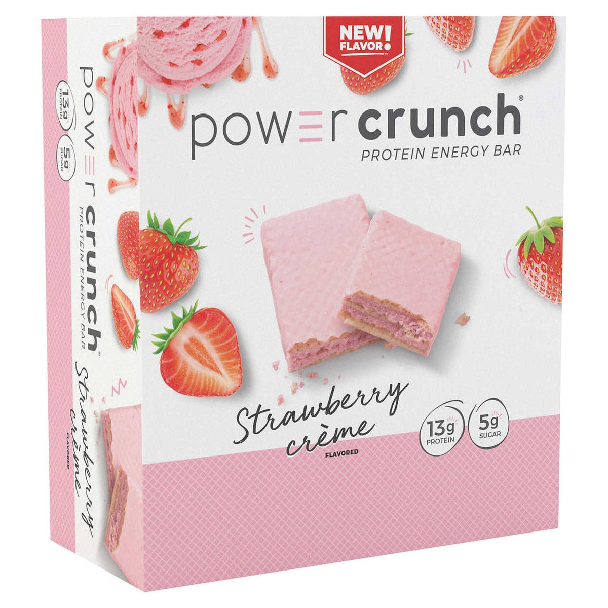 미국직구 Power Crunch 40g / Power Crunch Protein Energy Bar, Strawberry Creme, 40g, 12-count 1