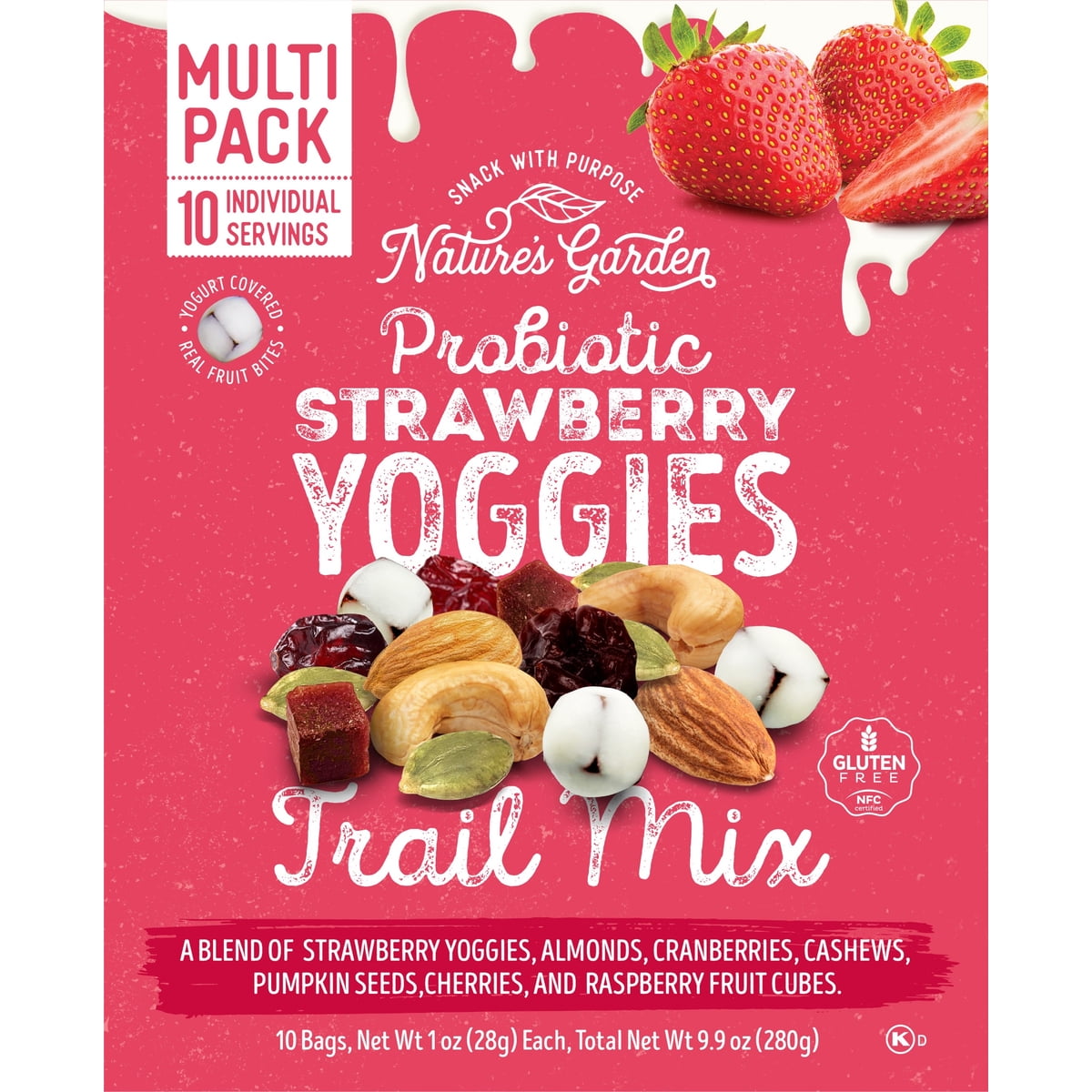 미국직구 Probiotic Strawberry Yoggies 유산균 10팩 / Probiotic Strawberry Yoggies Trail Mix 10ct 1