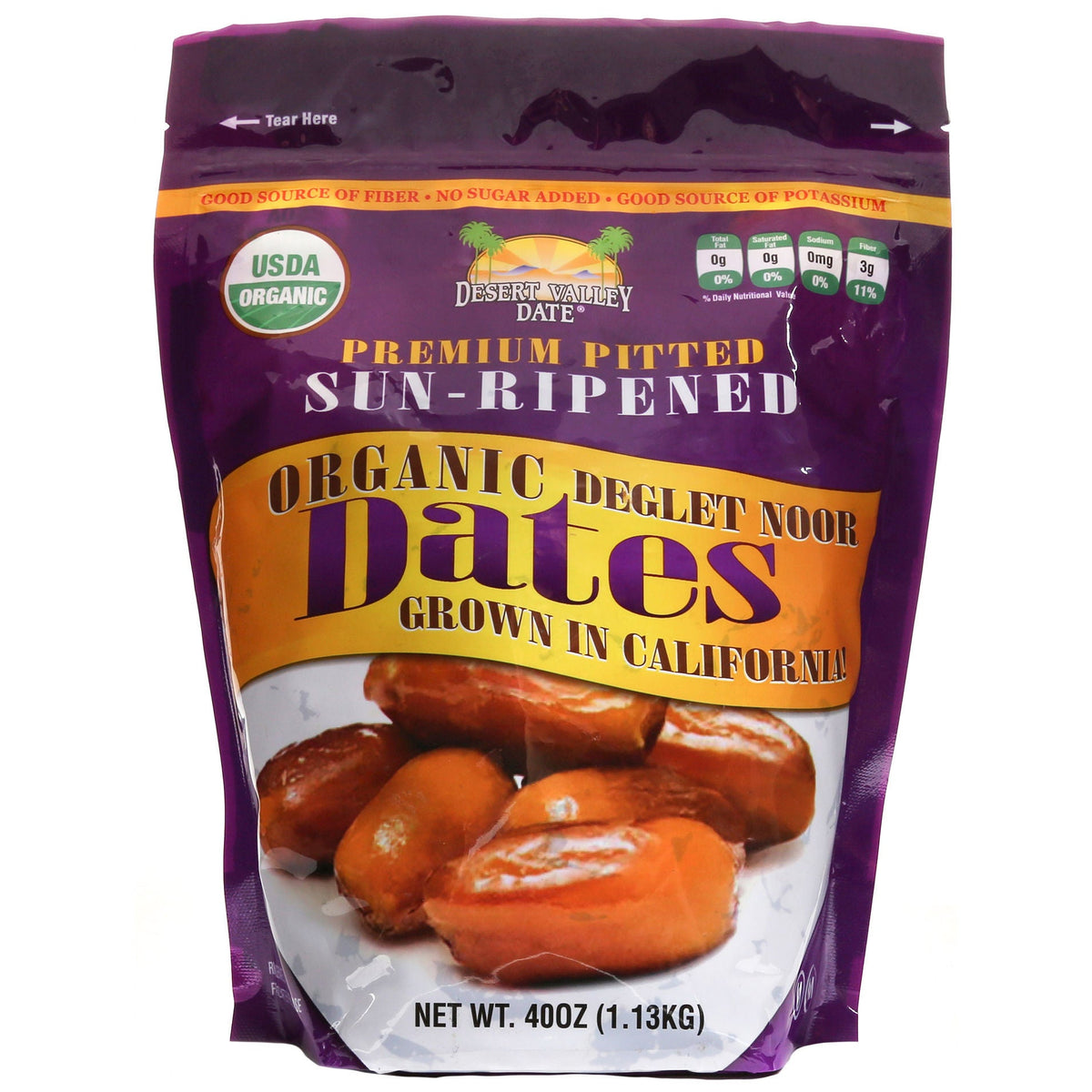 미국직구 Desert Valley Deglet Noor Organic Pitted Dates, 40 oz
