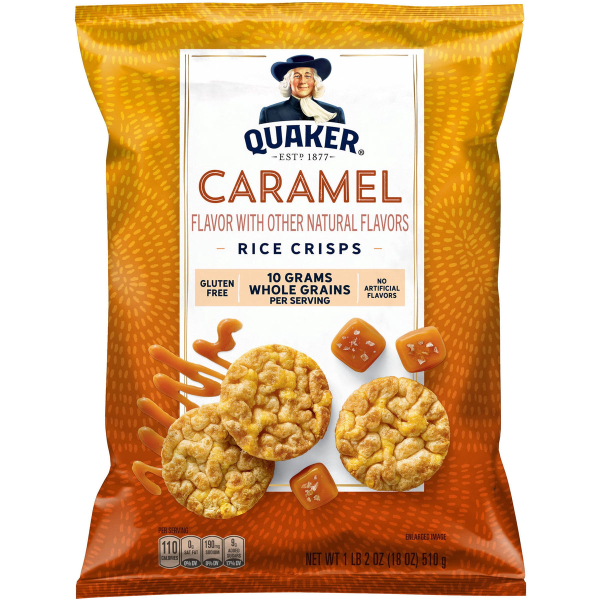 미국직구 Quaker Caramel Flavored 510g / Quaker Caramel Flavored Rice Crisps, 510g 1