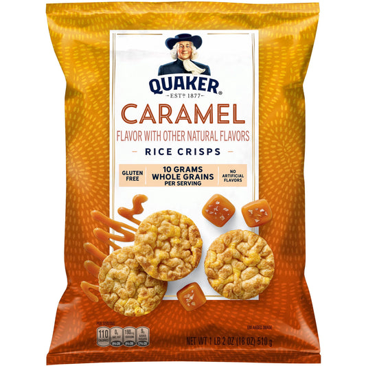 미국직구 Quaker Caramel Flavored 510g / Quaker Caramel Flavored Rice Crisps, 510g 1