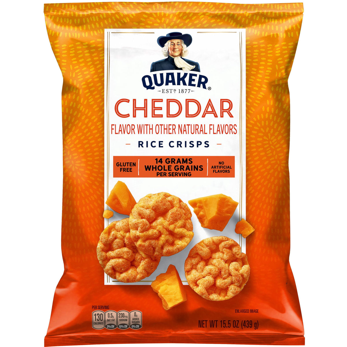 미국직구 Quaker Cheddar Flavored 439g / Quaker Cheddar Flavored Rice Crisps, 439g 1