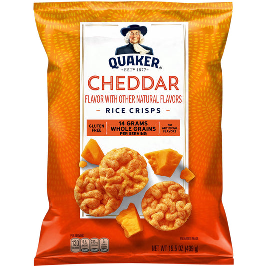 미국직구 Quaker Cheddar Flavored 439g / Quaker Cheddar Flavored Rice Crisps, 439g 1